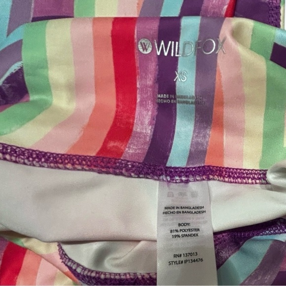 WILDFOX Soleil 7/8 Legging sz XS Rainbow Stripe High Waisted NWT $88 #IP134476 - Picture 8 of 8